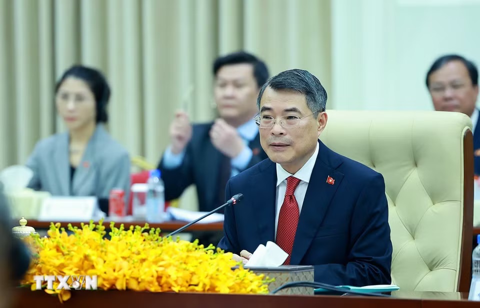 越南总理黎明兴在会谈中发言